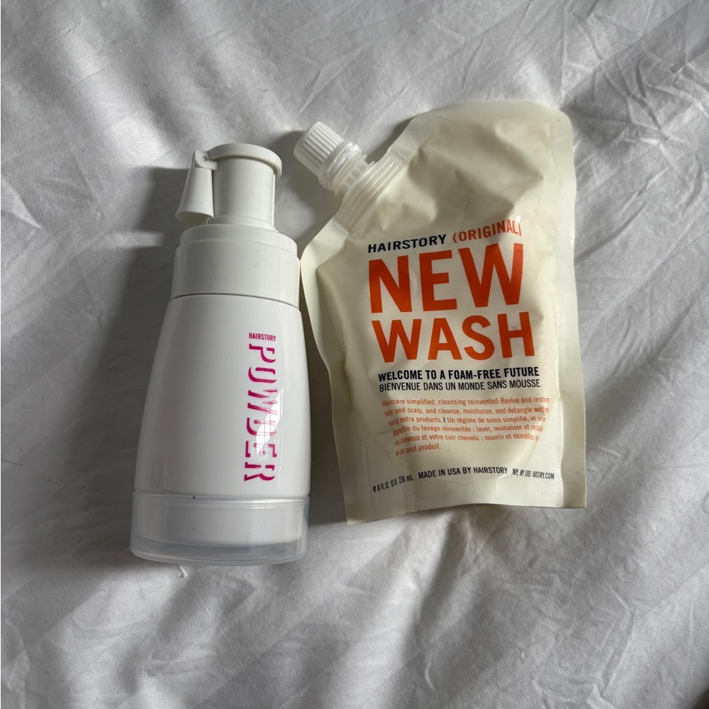 Hairstory New Wash Refill & Dry Shampoo Hair Powder bundle